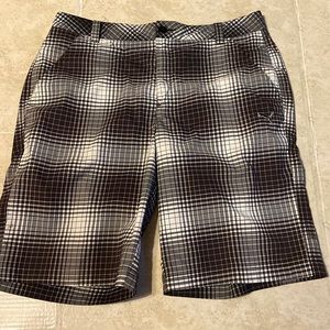 Puma Black and White Plaid Golf Shorts